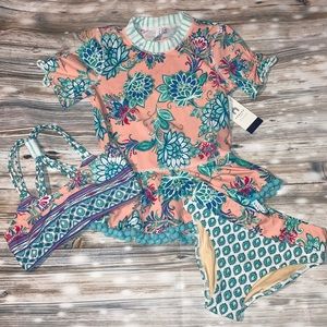 Super cute floral bikini/cover dress set